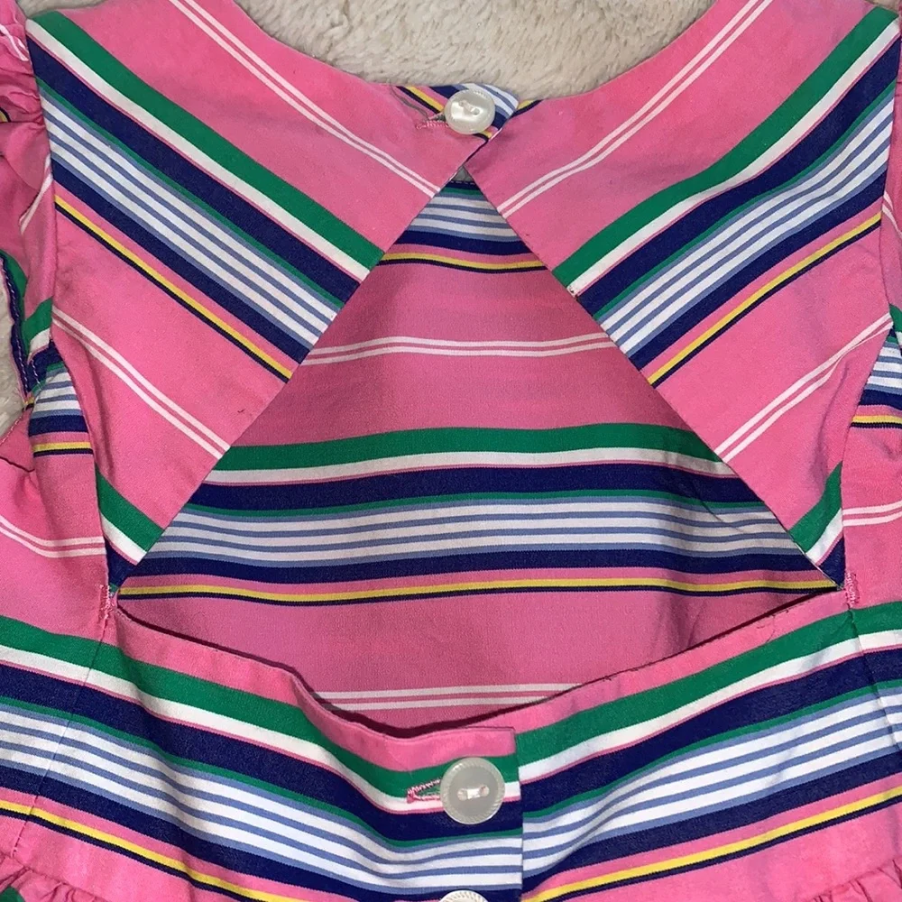 Ralph Lauren Pink Striped Dress 24M 💖EUC Gorgeous